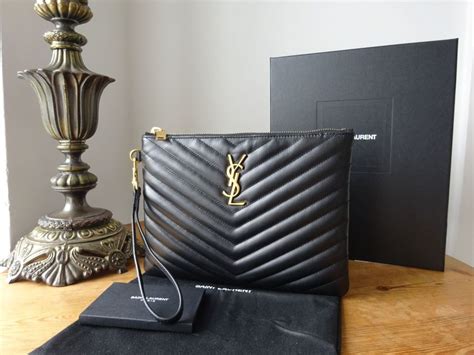 ysl monogram a5 pouch in matelassé leather|ysl limited edition pouches.